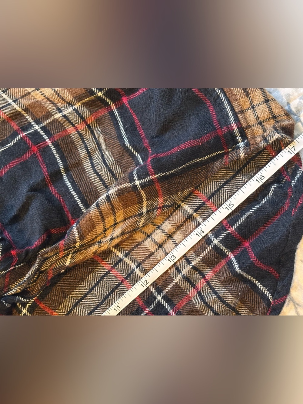🌸 Beach Lunch Lounge Size Small Multicolor Plaid Button Down Long Sleeve Shirt - Picture 9 of 9